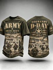 Men's Vintage Veterans Day Art Print Tee