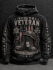 Men's Veterans Day Printed Hoodie