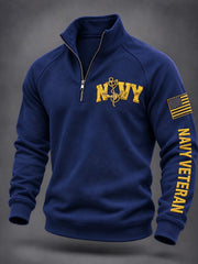 Men's U.S. Veterans Printed Zip-Up Hoodie