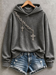 Women's Gothic Cross Hoodie