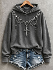 Women's Gothic Cross Hoodie